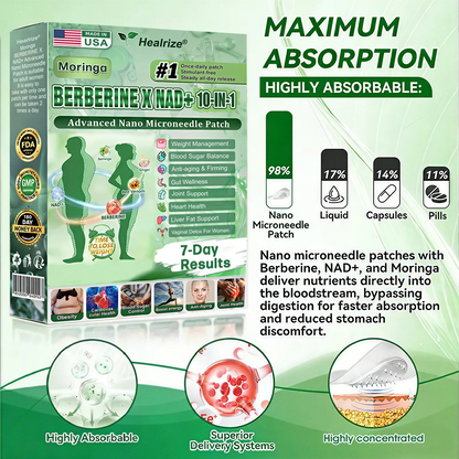 𝐎𝐟𝐟𝐢𝐜𝐢𝐚𝐥 𝐔𝐒 𝐒𝐭𝐨𝐫𝐞 🇺🇸  |🌳❤️Healrize® Moringa · Berberine × NAD+ 𝟏𝟎-𝐢𝐧-𝟏 𝐀𝐝𝐯𝐚𝐧𝐜𝐞𝐝 𝐍𝐚𝐧𝐨 𝐌𝐢𝐜𝐫𝐨𝐧𝐞𝐞𝐝𝐥𝐞 𝐏𝐚𝐭𝐜𝐡 — 𝐎𝐧𝐜𝐞 𝐃𝐚𝐢𝐥𝐲, 𝐕𝐢𝐬𝐢𝐛𝐥𝐞 𝐑𝐞𝐬𝐮𝐥𝐭𝐬 𝐢𝐧 𝟕 𝐃𝐚𝐲
