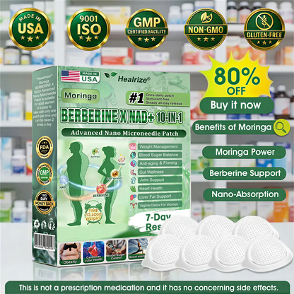 𝐎𝐟𝐟𝐢𝐜𝐢𝐚𝐥 𝐔𝐒 𝐒𝐭𝐨𝐫𝐞 🇺🇸  |🌳❤️Healrize® Moringa · Berberine × NAD+ 𝟏𝟎-𝐢𝐧-𝟏 𝐀𝐝𝐯𝐚𝐧𝐜𝐞𝐝 𝐍𝐚𝐧𝐨 𝐌𝐢𝐜𝐫𝐨𝐧𝐞𝐞𝐝𝐥𝐞 𝐏𝐚𝐭𝐜𝐡 — 𝐎𝐧𝐜𝐞 𝐃𝐚𝐢𝐥𝐲, 𝐕𝐢𝐬𝐢𝐛𝐥𝐞 𝐑𝐞𝐬𝐮𝐥𝐭𝐬 𝐢𝐧 𝟕 𝐃𝐚𝐲