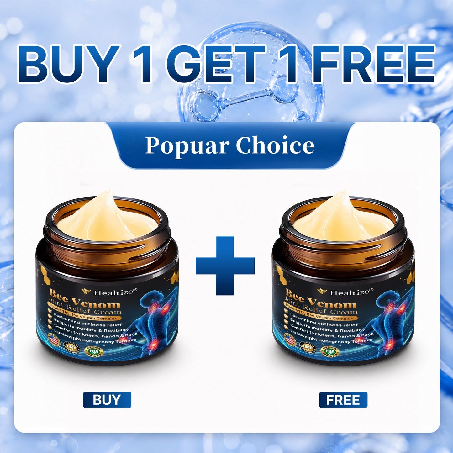 🛒 An additional 30% discount🎁Healrize® Bee Venom Joint Relief Cream 💞Fast-Acting Comfort for Stiff Knees, Hands, Back & Everyday Joint Discomfort.