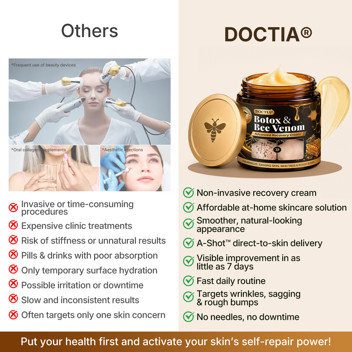 🛒 An additional 30% discount👑Made and Shipped from UK ✨🔥 DOCTIA® Botox & Bee Venom Advanced Recovery Cream—For Wrinkles, Sagging Skin, Skin Tags & Rough Bumps