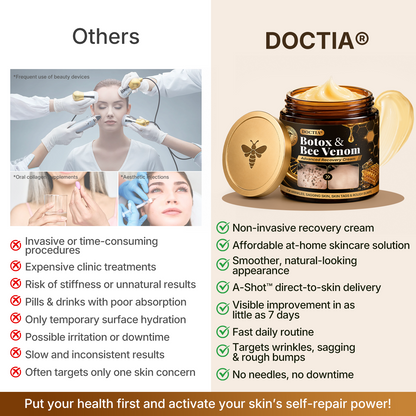 🛒 An additional 30% discount👑Made and Shipped from UK ✨🔥 DOCTIA® Botox & Bee Venom Advanced Recovery Cream—For Wrinkles, Sagging Skin, Skin Tags & Rough Bumps