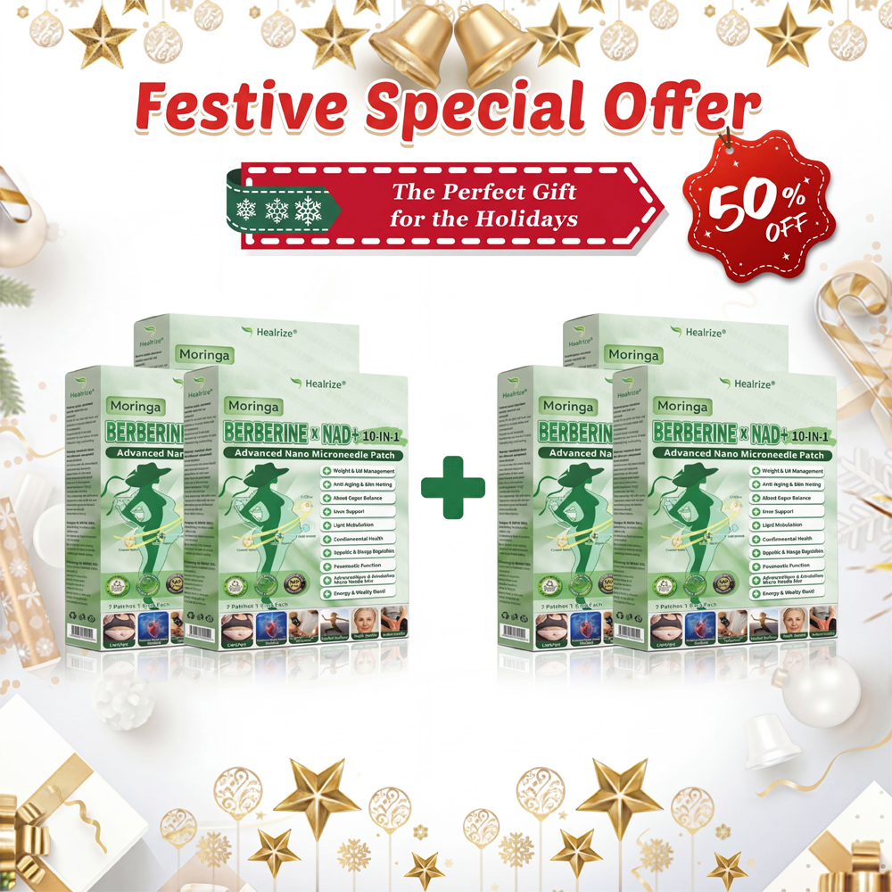 🍀New Arrival · Hot Seller | 𝐇𝐞𝐚𝐥𝐫𝐢𝐳𝐞®Moringa💟 Berberine × NAD⁺ 10-in-1 Nano Microneedle Patch (Just once daily, visible changes in 7 days) ✅ Supports weight management, loose skin, diabetes care, sleep apnea, joint comfort, and more🏆