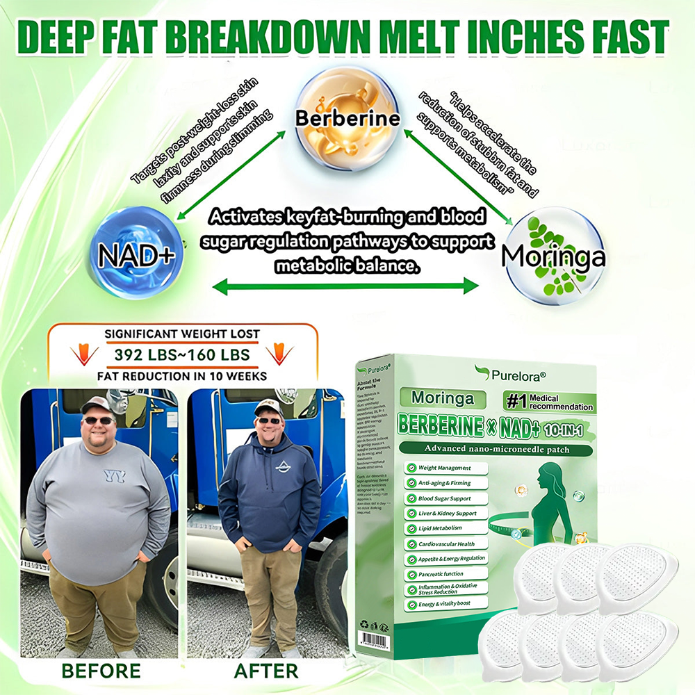 🍀New Arrival · Hot Seller | 𝐇𝐞𝐚𝐥𝐫𝐢𝐳𝐞®Moringa💟 Berberine × NAD⁺ 10-in-1 Nano Microneedle Patch (Just once daily, visible changes in 7 days) ✅ Supports weight management, loose skin, diabetes care, sleep apnea, joint comfort, and more🏆