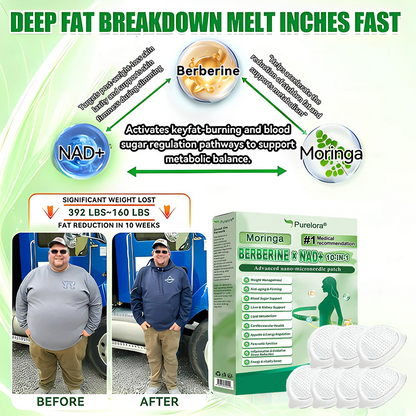 🍀New Arrival · Hot Seller | 𝐇𝐞𝐚𝐥𝐫𝐢𝐳𝐞®Moringa💟 Berberine × NAD⁺ 10-in-1 Nano Microneedle Patch (Just once daily, visible changes in 7 days) ✅ Supports weight management, loose skin, diabetes care, sleep apnea, joint comfort, and more🏆