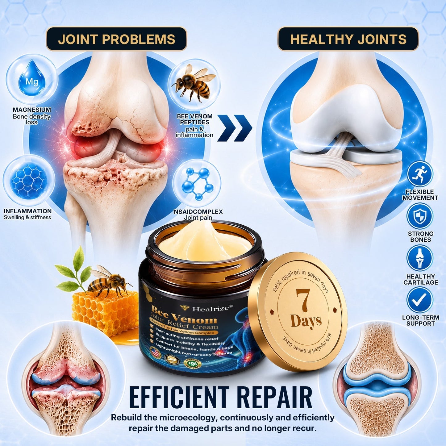 🛒 An additional 30% discount🎁Healrize® Bee Venom Joint Relief Cream 💞Fast-Acting Comfort for Stiff Knees, Hands, Back & Everyday Joint Discomfort.