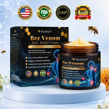🛒 An additional 30% discount🎁Healrize® Bee Venom Joint Relief Cream 💞Fast-Acting Comfort for Stiff Knees, Hands, Back & Everyday Joint Discomfort.
