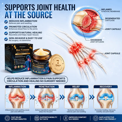 🛒 An additional 30% discount🎁Healrize® Bee Venom Joint Relief Cream 💞Fast-Acting Comfort for Stiff Knees, Hands, Back & Everyday Joint Discomfort.